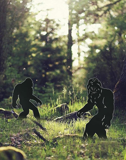 Elenon Bigfoot Garden Metal Stakes Set of 2, Inspirational Silhouette for Outdoor Decor, Yard Art,Patio,Lawn Ornaments