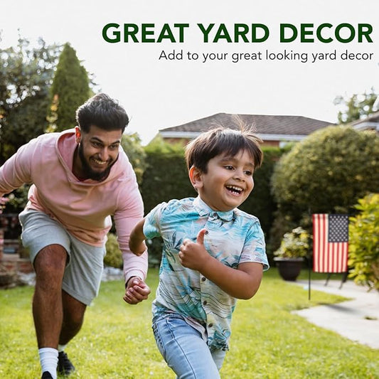 Iconikal 2-Pack Garden Yard Flag, USA American Flag, 12 x 18-Inch Landscaping Patriotic Decor Accent Banner Pennant