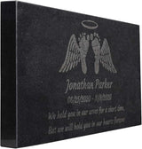 PlaqueMaker Black Granite Memorial Headstone Or Garden Memorial for Lost Infant or Child - Include You Personalized Text. Can be Used as a Sympathy Gift, Garden Stone or Grave Maker (24 x 12 x 2)
