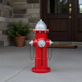 Fire Hydrant for Dogs to Pee On, Dog Fire Hydrant Pee Post Outdoor Statue for Yard Lawn Decor, Garden Sculpture Dog Porch Potty, 13.5" H × 5.9" L × 5.1" W (Retro)