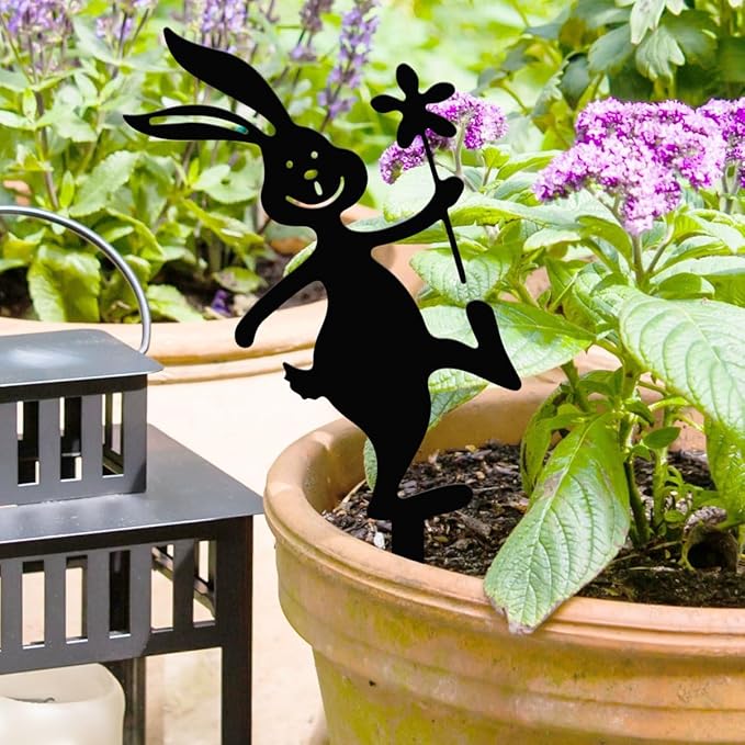 2-Pack Metal Garden Stakes, Outdoor Decoration, Garden, Patio Decoration, Suitable for Lawn, Patio or Flower Pot