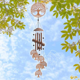 OLYCRAFT Tree of Life Wind Chimes Outdoors Wind Chime Sympathy Memorial Windchime Iron Windchime Memorial Presents Hanging Windbell for Patio Backyard Home Garden Pendant Decoration -31.5 Inch