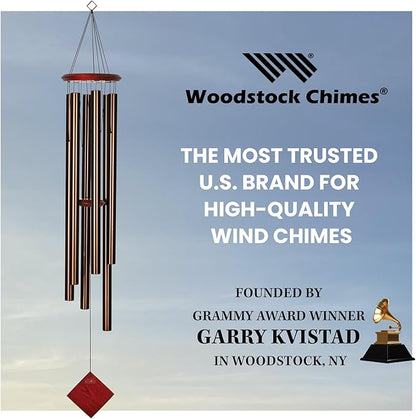 Woodstock Chimes Neptune Wind Chime for Outside 54" Large Bronze, Deep Tone Sound for Outdoor Garden, Patio, Porch Decor, Encore Collection DCB54