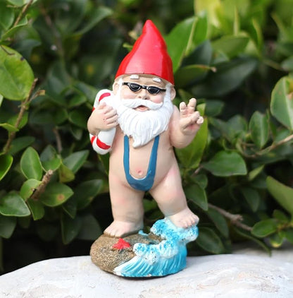Swimming Dwarf，Gnome Garden Decorations Resin Statue Outdoor Statue Lawn Yard Balcony Porch Home Decorations Garden Decor