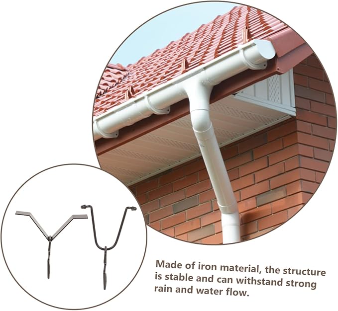 Rain Chain Hooks for Gutters 1 Set of Metal Rain Chain Gutter Clips Adapter for Easy Install