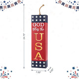 Glitzhome 24.75"H Wooden Patriotic Porch Sign, 4th of July Firecracker Decoration, Rustic Memorial Day Decor, American Flag Independence Day Yard Sign, Home Front Door Decoration