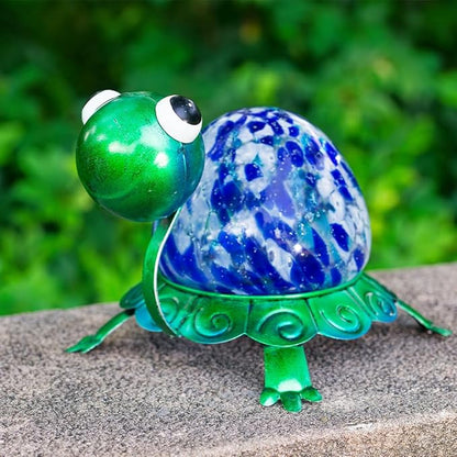 Metal Garden Statue Turtle Outdoor Decor,Luminous Turtle Statues Lawn Ornament Yard Decorations for Patio,Balcony,Yard,Lawn,Perfect Gardens Gift