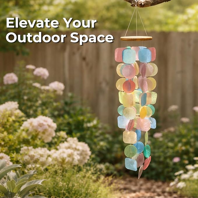 Solange & Frances Garden Decor, Patio Decor, Wind Chimes for Outside,Patio Decorations Outdoor and Front Porch Decor. Unique Gifts for Women, Ideas, Birthday Gifts for Women