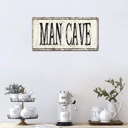 Madcolitote Rustic Man Cave Wood Signs Man Cave Custom Street Sign Vintage Wood Plaque Farmhouse Wall Art Farmhouse Wall Decor for Home Bars Clubs Cafes Man Cave Party 6x12in