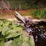 Angel Figurine Outdoor Statue, 9'' Brown Resin Angel Craft for Home, Table, Lawn, Yard, Porch, Patio, Christmas, Housewarming Gifts