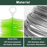 5-Pack Green Filter Brushes for Pond & Aquarium, 20 Inch x 4.7 Inch - Durable Physical Mechanical Media for Water Filtration