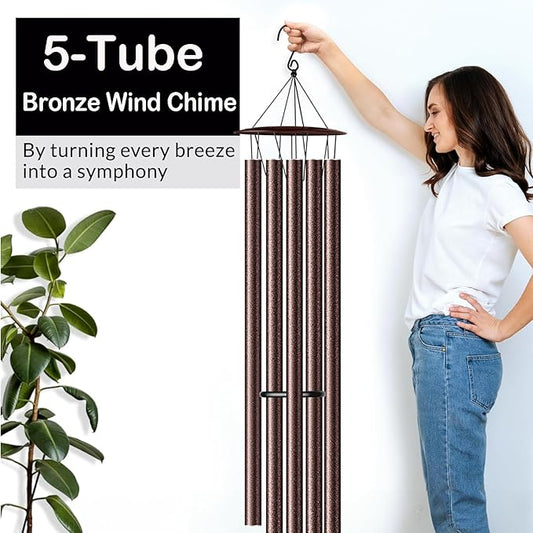 68” Large Wind Chimes for Outside Deep Tone, Bronze WindChimes for Women Mom Grandma, Memorial Sympathy Wind Chime for Loss of Loved One