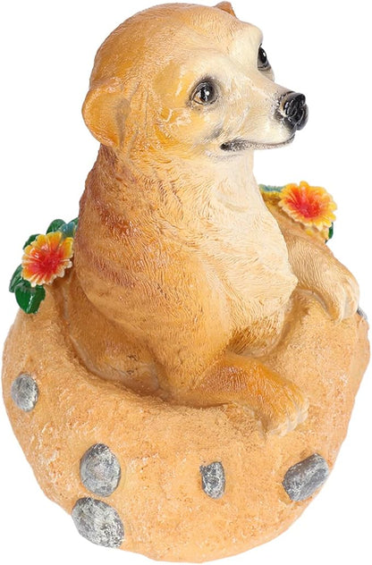 Garden Statue, Outdoor Animal Ornament, Lifelike Straw Hat Resin Decoration for Lawn Yard Flower Pot, Weather - Pastoral Style Garden Art