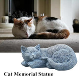 Cats Memorial Stone Garden Statue, Pet Statues Gifts for Loss of Cat Sympathy, Grave Markers for Garden Outdoor Statue Decor, 11.4” L Garden Decorative Tabby Figurine