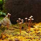 2 PCS Metal Mushroom Statue,Iron Art Mushroom Sculpture Flower Pot Decoration,Mushroom Statue Stake Decoration,Iron Mushroom Garden Ornaments for Patio Lawn Yard Decoration