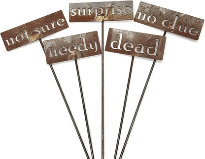 Classic Metal Garden Markers 19 Inches Tall (not sure, Naturally Rusted)