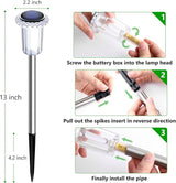 15 Pack Solar Pathway Lights Solar Lights Outdoor, Led Waterproof Yard Walkway Lighting Stainless Steel Garden Stake for Outside, Path, Landscape, Driveway, Backyard (Cold White)