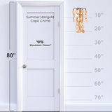 Woodstock Wind Chimes for Outside, Outdoor Decor, Garden and Patio Decor, Summer Marigold Capiz Wind Chime, 21'' (C207)