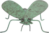 Melrose International Metal Bee Decor Set of 2 - Rustic Copper Garden Bumble Bee Iron Accents - Green