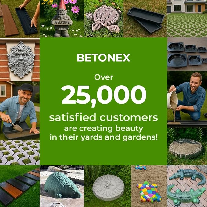 Turtle Stepping Stone Mold Garden Concrete Mold Cement Plastic ABS 2mm - Tortoise Mould for Cement - Paving DIY Turtle Garden Stone Path Form