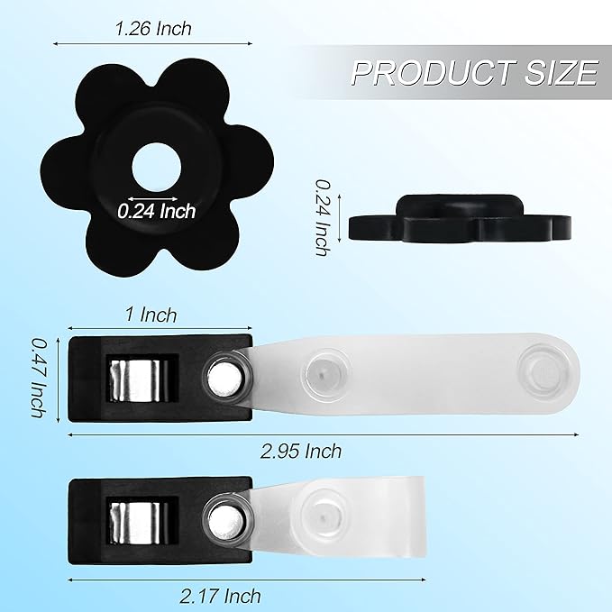HOOSUN 22 Pack Garden Flags Clips And Stoppers,Clips for Garden Flag Holders,Rubber Stoppers Yard Flag Holder Clip for Small Flags,Garden Flag Stand Accessories