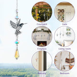 Hummingbird Crystal Sun Catchers 3-Pack, with Metal Bird Decorations, Suitable for Window Decoration, a Gift for Ladies, and for Outdoor Courtyard and Garden Decoration as Well as Home Decoration.