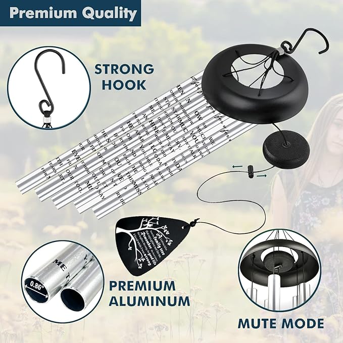 Cardinal Memorial Sympathy Wind Chimes for Loss of Loved One, Bereavement Sympathy Memorial Gifts for Loss of Mother Mom Father Dad Windchimes in Memory of A Loved One, A Limb Has Fallen Family Tree