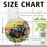 Tractor Wind Spinner, Tractor Stained Glass Wind Spinner, Wind Sculpture Tractor Wind Spinners for Garden Patio Yard Decor