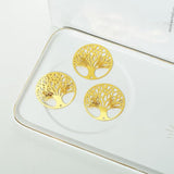 10pcs Gold Tree of Life Hanging Suncatcher Parts Window Pendant DIY Metal Ornament DIY Hand-Crafts Gifts
