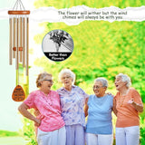 Retirement Gift for Women, 35" Wind Chimes, Happy Retired Gifts for Women Men Coworker Nurse Teacher