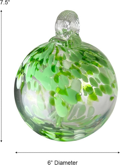 Dale Tiffany Hand Blown Glass, 6" Diameter Celtic, Tree of Life Collection, Witch Globe Hanging Garden Indoor/Outdoor Decorative Ornament Gazing Ball