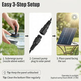 Solar Powered Fountain with 5 Size Spray Adapters Energy Saving Water Pump for Pond Garden Decor