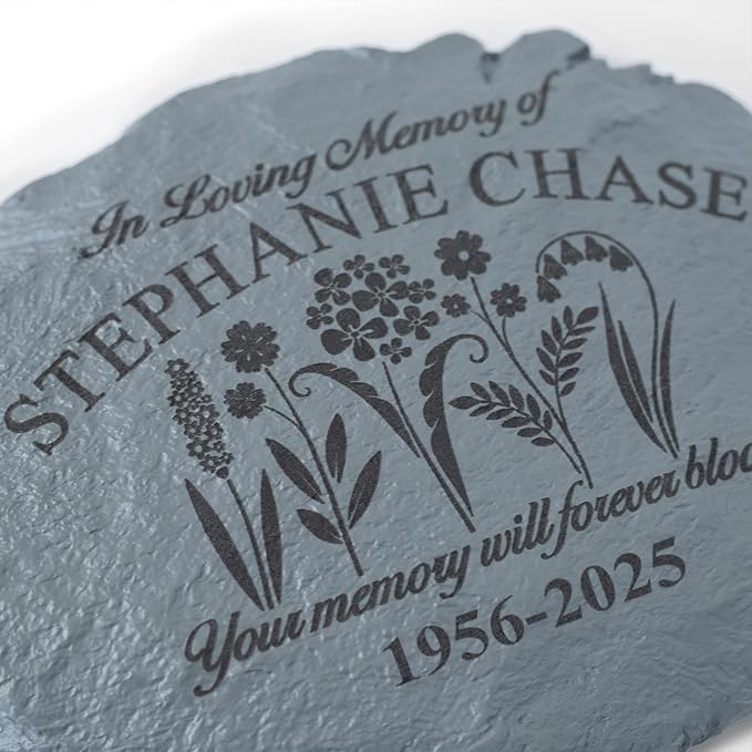 Let's Make Memories Personalized in Memory Sympathy Garden Stone - Memorial Marker – Condolences