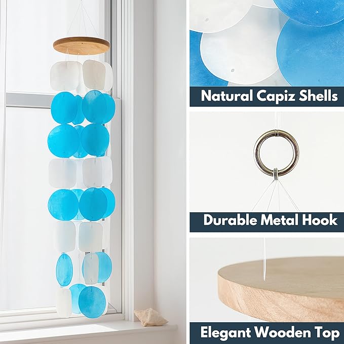 Solange & Frances Spring Decor Wind Chimes for Outside. Garden Decor Wind Chimes. Unique Windchimes Birthday Gifts for Women, Gift for Women Ideas