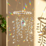 Suncalla 3 Pcs Crystal Suncatchers for Window Hanging Wind Chime Sun Catchers with Crystals Making Rainbow Indoor Outdoor Garden Decor