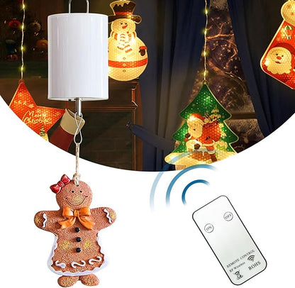 Wind Spinner Motor with Remote Control, Hanging Display Motor, Small Ornament Motor for Disco Ball, Baby Crib, Wind Chimes, Garden Decor, Christmas Decoration, Battery-Operated Motor 20 RPM