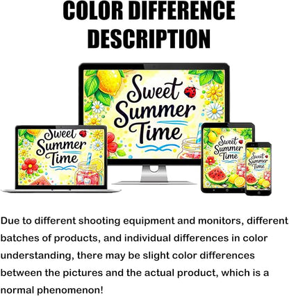 Nuxovilar Summer Garden Flag Sweet Summer Time Lemon Watermelon Picnic Pattern Polyester 12x18 Inches Garden Flags for Outside Fresh Decor Yard Porch Lawn