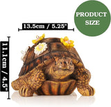 Muldale Turtle Hide a Key Outside - Solar Powered - Outdoor Decorative Spare Key Hider - Decorative Terence The Tortoise Ornament for Yard