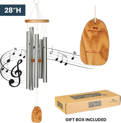 Woodstock Chimes Signature Collection, Chimes of Bach, 28'' Famous Melodies Wind Chimes for Outdoor, Patio, Home or Garden Décor (CBWSI)