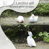 Duck Yard Decorations Outdoor Ornaments, Goose Statue Duck Figurine Garden Statues Resin Animal Figurines, Duck Decor for Garden, Porch, Patio, Lawn, Home (Set of 3)