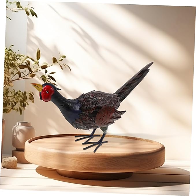 SUPVOX Vivid Pheasant Figurine Lifelike Outdoor Ornament Iron Garden Statue for Landscape