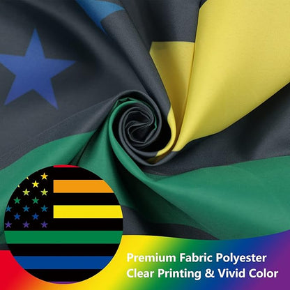 Pride Flag 3x5 Ft Double Sided LGBTQ Rainbow Decorations for Indoor Outdoor Hanging - Gay Love Party Supplies With Brass Grommets for Garden, Lawn, Yard, Parade Decor