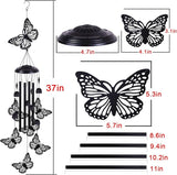 Butterfly Wind Chimes Outdoor Decoration, Mobile Wind Catcher, Retro Wind Bells, Memorial Wind Chime, Blessing Windchime for Home, Balcony, Yard, Room, Xmas, Party, Indoor, Garden Decor, Gifts for Mom