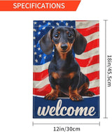 Dog Garden Flag Seasonal Double Sided 12 x 18 Inch Small Yard Flag for Indoor Outdoor Decor Holiday All Seasons