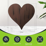 Tandefio 3 Pcs Heart Garden Stepping Stones Brown Cast Iron Stepping Stones Rustic Style Outdoor Stones for Garden Walkway Outside Decorative Decor, 12 Inches