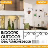 16Pack 9in Plant Hanger Bulk,Metal Wall Hook,Anti-Rust Indoor Outdoor Wall Hangers for Bird Feeders, Planters, Lanterns, Wind Chimes,Doorplate