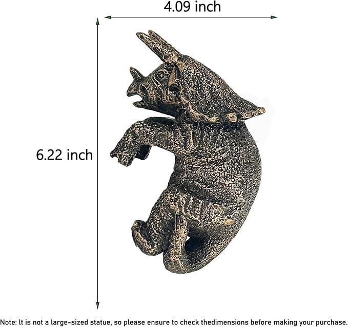 Miniature Triceratops Figurines Plant Decorations for Pots,Vintage Resin Hanging Triceratops Statue Planter Pot Hugger,Cute Climbing Dinosaur Flower Pot Hanger,Funny Garden Decor Outdoor Yard Gifts