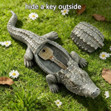 Hide A Key Outside Crocodile Key Hiders, Animal Spare Key Hider Hidden Key Holder Small Alligator Statue for Garden Outdoor Indoor or Yard