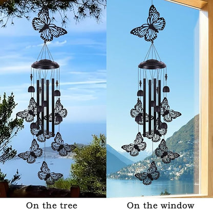 Butterfly Wind Chimes Outdoor Decoration, Mobile Wind Catcher, Retro Wind Bells, Memorial Wind Chime, Blessing Windchime for Home, Balcony, Yard, Room, Xmas, Party, Indoor, Garden Decor, Gifts for Mom