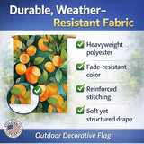 Caroline's Treasures Florida Orange Blossom in Watercolor House Flag Large Porch Sleeve Pole Decorative Outside Yard Banner Artwork Wall Hanging, Polyester, House Size, Multicolor